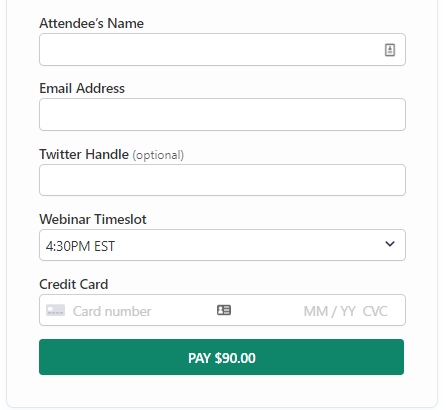 event registration form